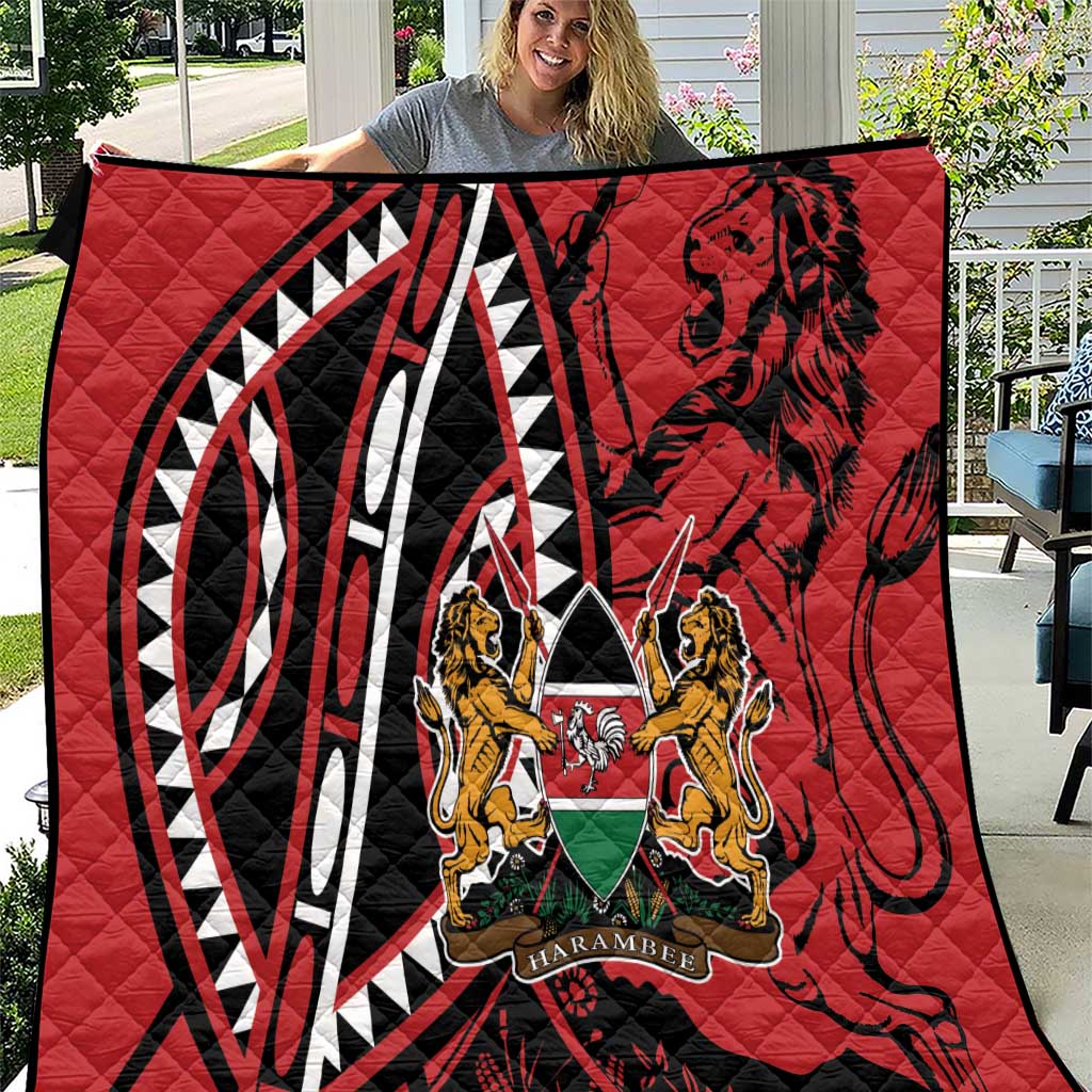 Kenya With African Shield Quilt - Wonder Print Shop