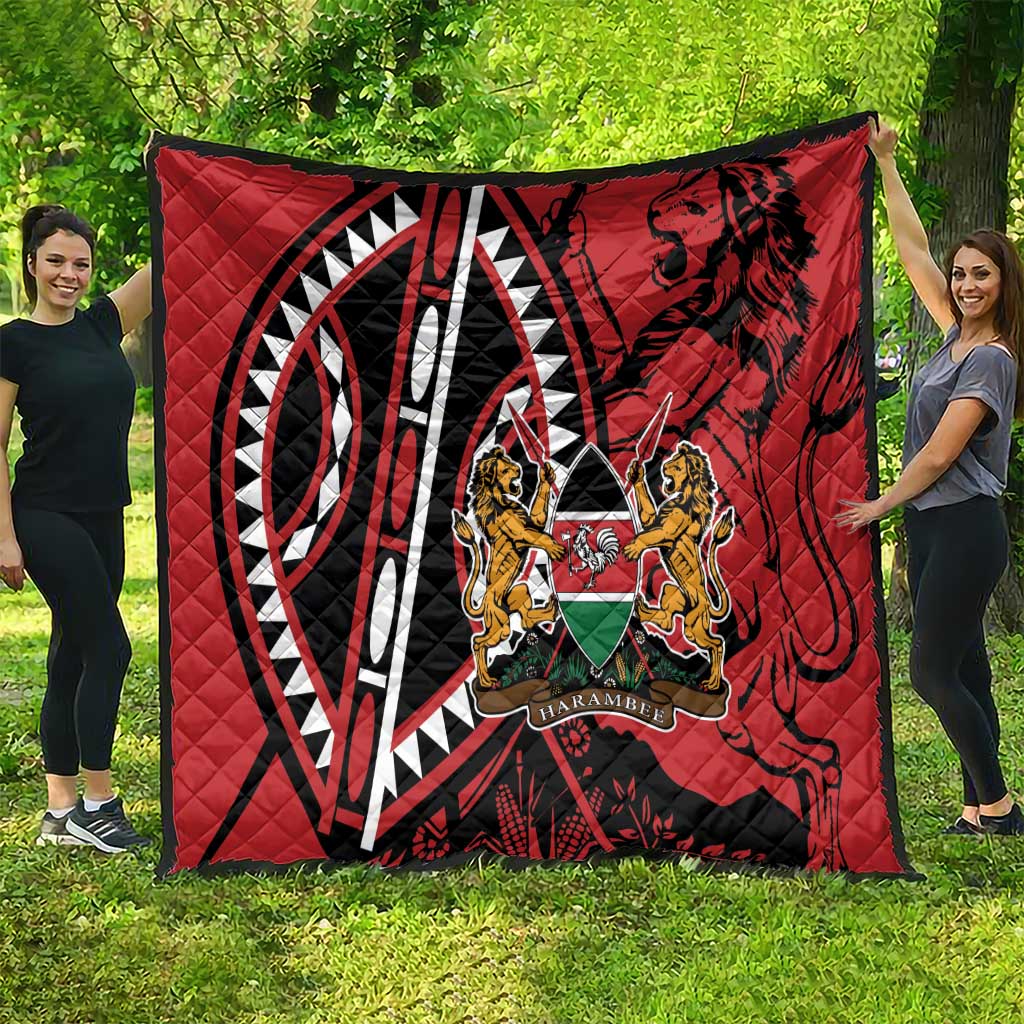 Kenya With African Shield Quilt - Wonder Print Shop