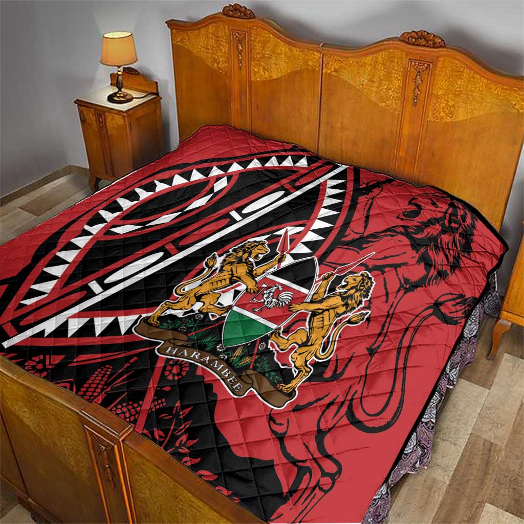 Kenya With African Shield Quilt - Wonder Print Shop