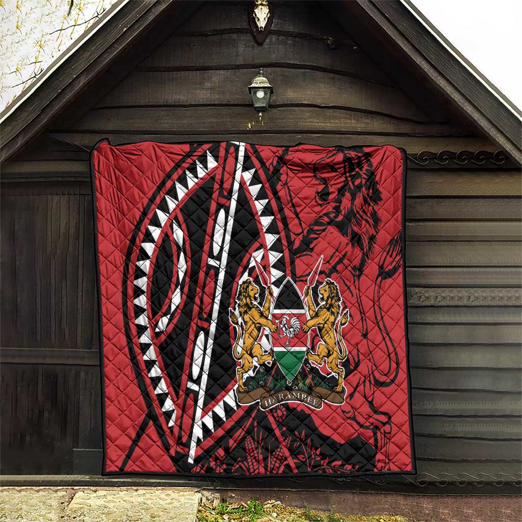 Kenya With African Shield Quilt - Wonder Print Shop