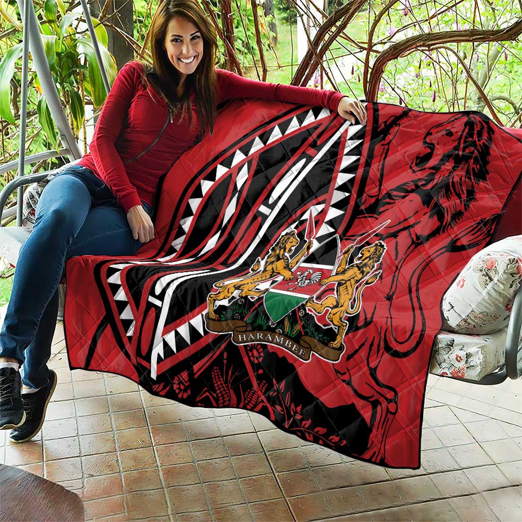 Kenya With African Shield Quilt - Wonder Print Shop