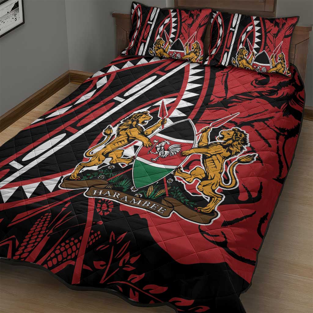 Kenya With African Shield Quilt Bed Set - Wonder Print Shop