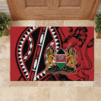 Kenya With African Shield Rubber Doormat - Wonder Print Shop
