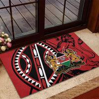 Kenya With African Shield Rubber Doormat - Wonder Print Shop