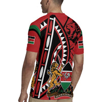 Kenya With African Shield Rugby Jersey - Wonder Print Shop