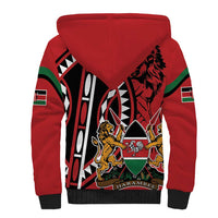 Kenya With African Shield Sherpa Hoodie - Wonder Print Shop