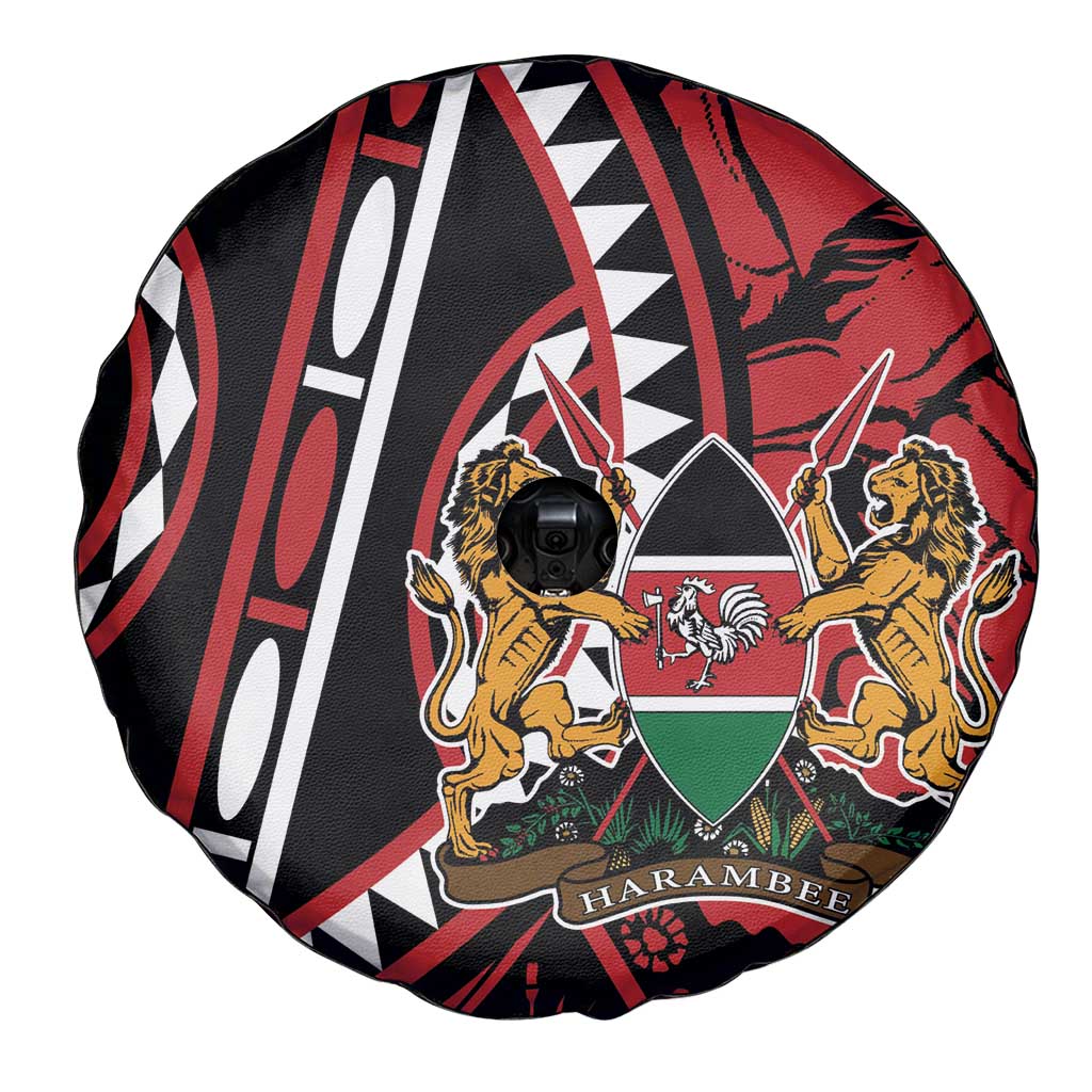 Kenya With African Shield Spare Tire Cover - Wonder Print Shop
