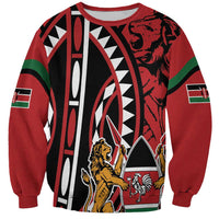 Kenya With African Shield Sweatshirt - Wonder Print Shop