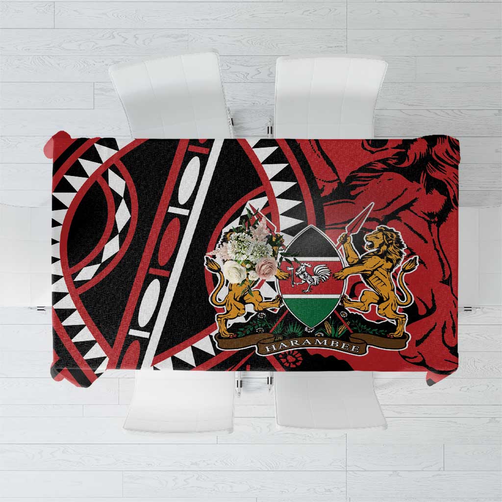 Kenya With African Shield Tablecloth - Wonder Print Shop