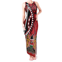 Kenya With African Shield Tank Maxi Dress - Wonder Print Shop