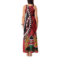 Kenya With African Shield Tank Maxi Dress - Wonder Print Shop