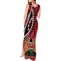 Kenya With African Shield Tank Maxi Dress - Wonder Print Shop