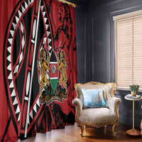 Kenya With African Shield Window Curtain - Wonder Print Shop