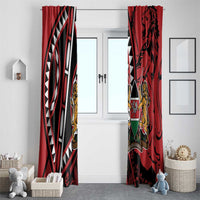 Kenya With African Shield Window Curtain - Wonder Print Shop