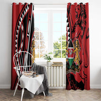 Kenya With African Shield Window Curtain - Wonder Print Shop