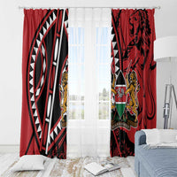 Kenya With African Shield Window Curtain - Wonder Print Shop