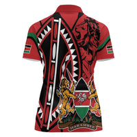 Kenya With African Shield Women Polo Shirt - Wonder Print Shop