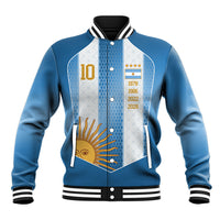 Argentina Campeones del Mundo 2026 Custom Baseball Jacket Albiceleste  Fourth Star Retro Style
