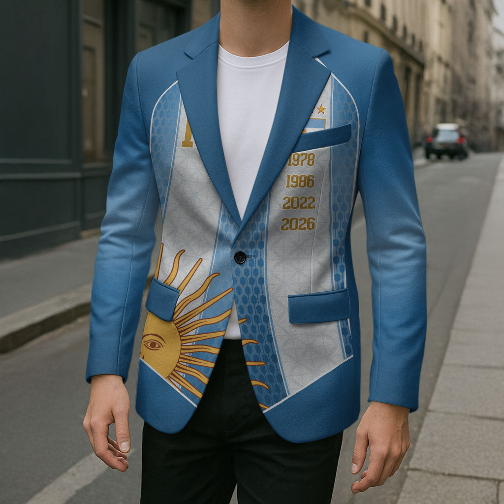 Argentina Campeones del Mundo 2026 Custom Blazer Albiceleste  Fourth Star Retro Style