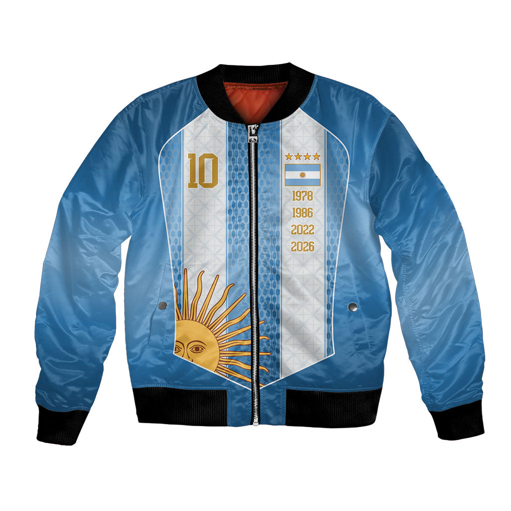Argentina Campeones del Mundo 2026 Custom Bomber Jacket Albiceleste  Fourth Star Retro Style