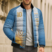 Argentina Campeones del Mundo 2026 Custom Bomber Puffer Jacket Albiceleste  Fourth Star Retro Style