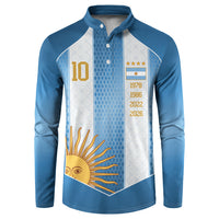 Argentina Campeones del Mundo 2026 Custom Button Sweatshirt Albiceleste  Fourth Star Retro Style