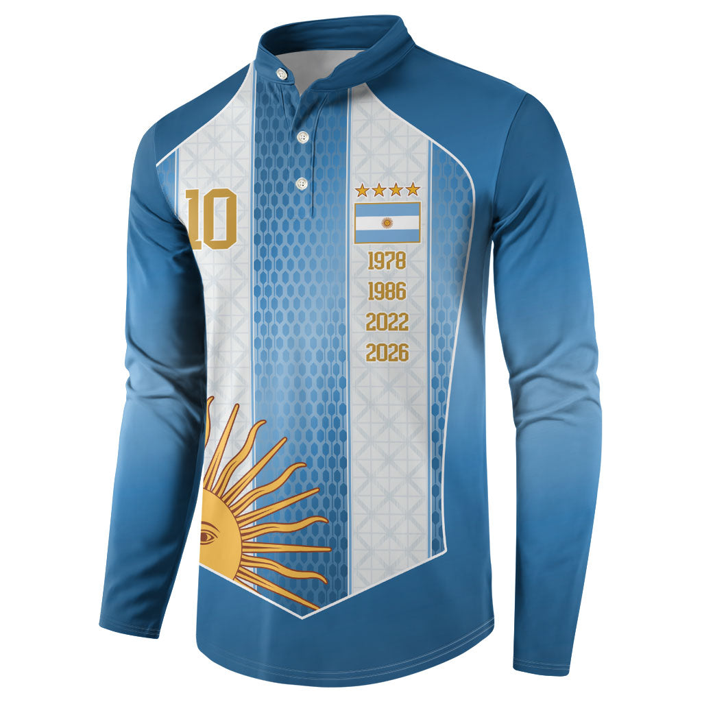 Argentina Campeones del Mundo 2026 Custom Button Sweatshirt Albiceleste  Fourth Star Retro Style
