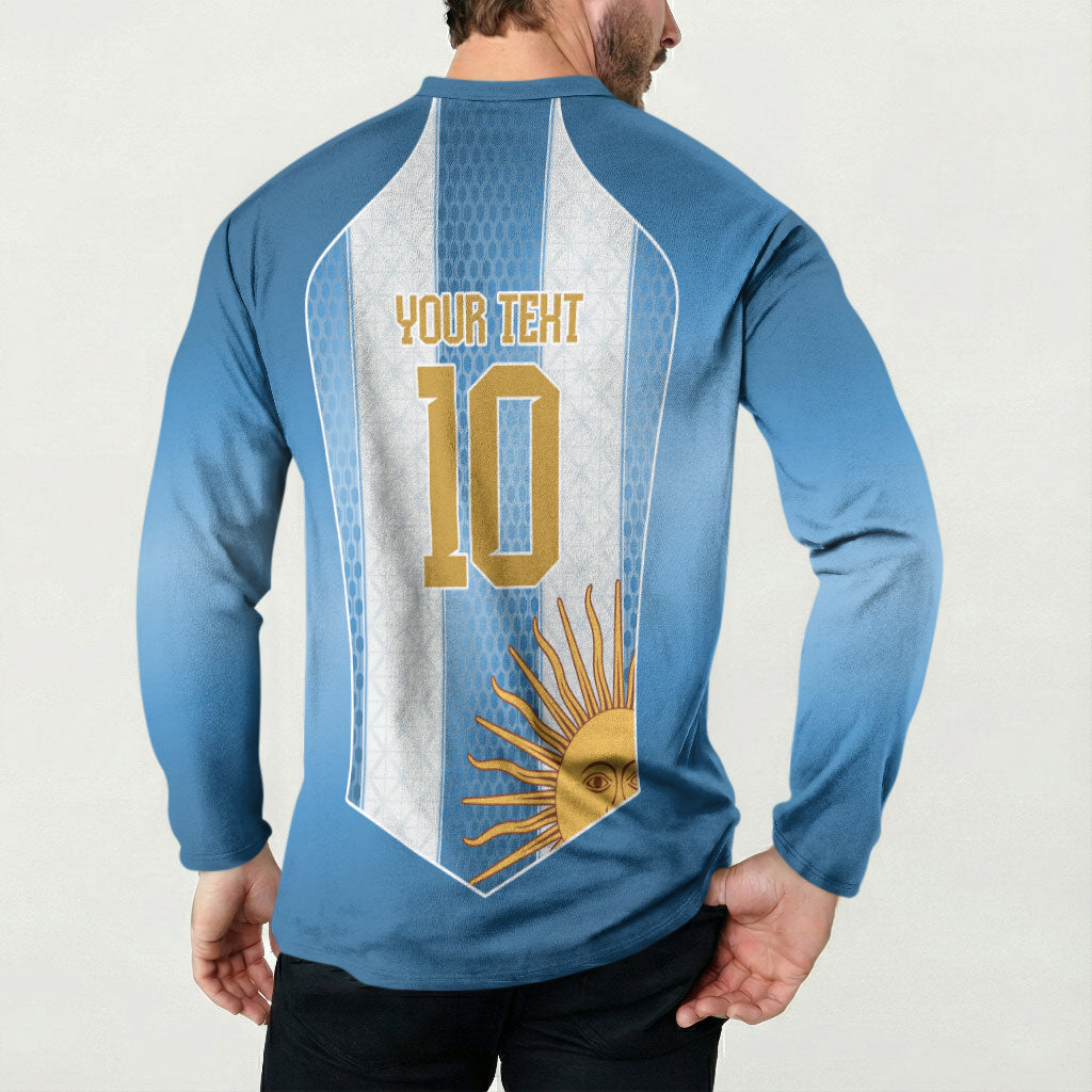 Argentina Campeones del Mundo 2026 Custom Button Sweatshirt Albiceleste  Fourth Star Retro Style