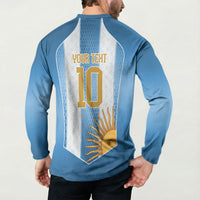 Argentina Campeones del Mundo 2026 Custom Button Sweatshirt Albiceleste  Fourth Star Retro Style