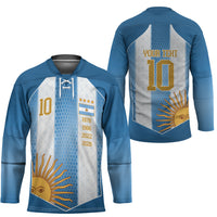 Argentina Campeones del Mundo 2026 Custom Hockey Jersey Albiceleste  Fourth Star Retro Style