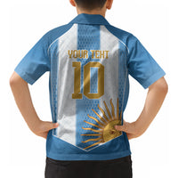 Argentina Campeones del Mundo 2026 Custom Kid Hawaiian Shirt Albiceleste  Fourth Star Retro Style