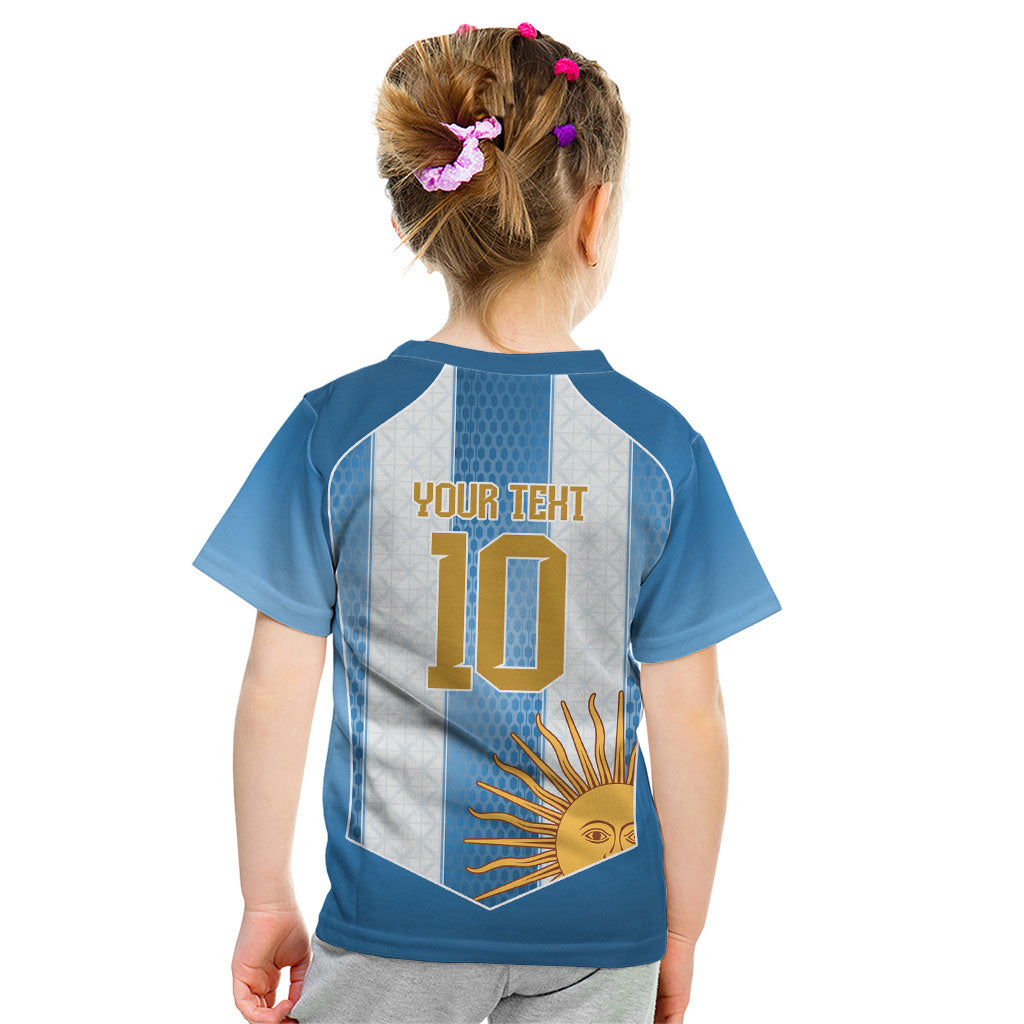 Argentina Campeones del Mundo 2026 Custom Kid T Shirt Albiceleste  Fourth Star Retro Style