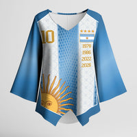 Argentina Campeones del Mundo 2026 Custom Kimono Sleeve Blouse Albiceleste  Fourth Star Retro Style