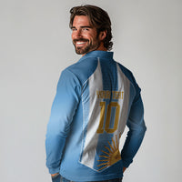 Argentina Campeones del Mundo 2026 Custom Long Sleeve Polo Shirt Albiceleste  Fourth Star Retro Style
