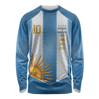 Argentina Campeones del Mundo 2026 Custom Long Sleeve Shirt Albiceleste  Fourth Star Retro Style