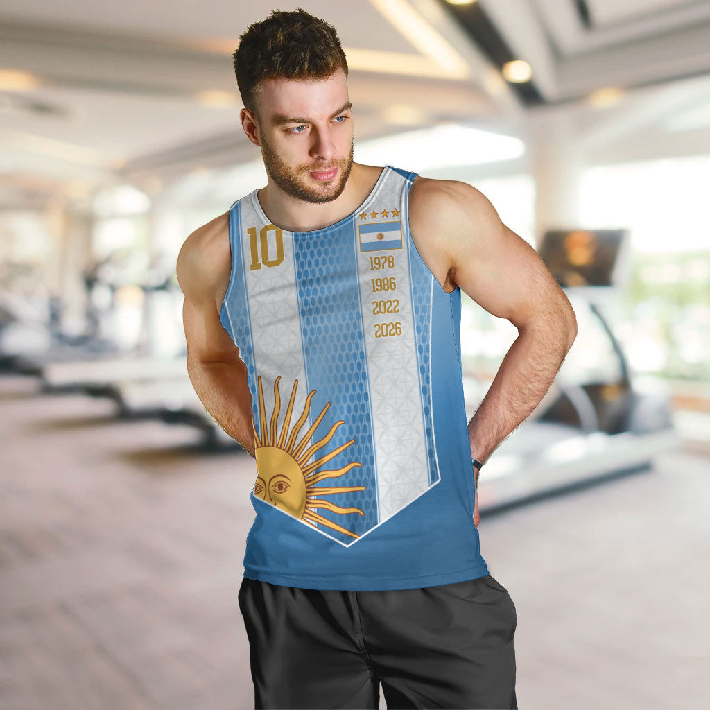 Argentina Campeones del Mundo 2026 Custom Men Tank Top Albiceleste  Fourth Star Retro Style