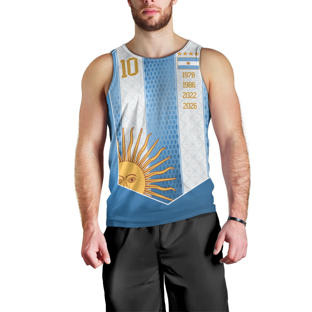 Argentina Campeones del Mundo 2026 Custom Men Tank Top Albiceleste  Fourth Star Retro Style
