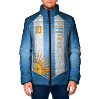 Argentina Campeones del Mundo 2026 Custom Padded Jacket Albiceleste  Fourth Star Retro Style