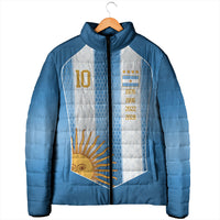Argentina Campeones del Mundo 2026 Custom Padded Jacket Albiceleste  Fourth Star Retro Style
