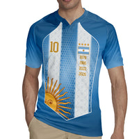Argentina Campeones del Mundo 2026 Custom Rugby Jersey Albiceleste  Fourth Star Retro Style