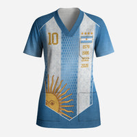 Argentina Campeones del Mundo 2026 Custom Scrub Top Albiceleste  Fourth Star Retro Style