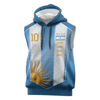 Argentina Campeones del Mundo 2026 Custom Sleeveless Hoodie Albiceleste  Fourth Star Retro Style