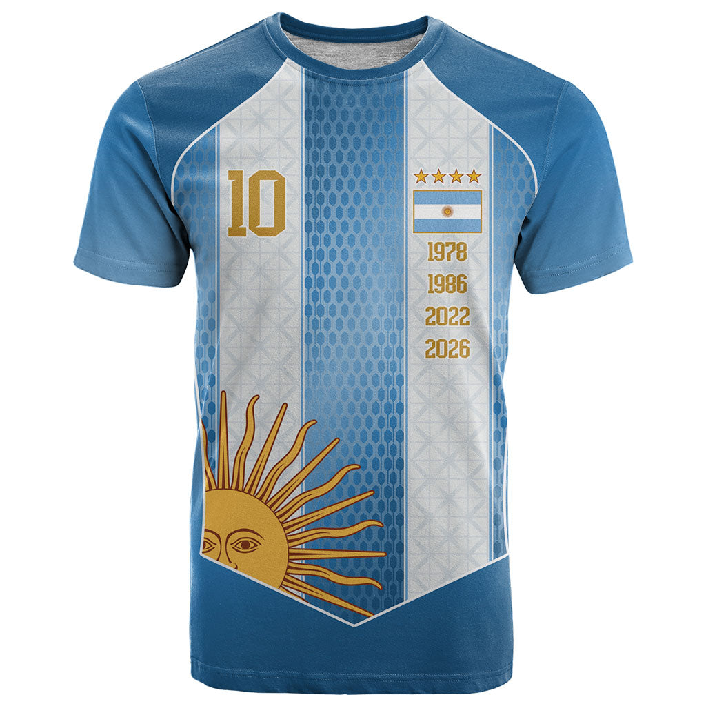 Argentina Campeones del Mundo 2026 Custom T Shirt Albiceleste  Fourth Star Retro Style