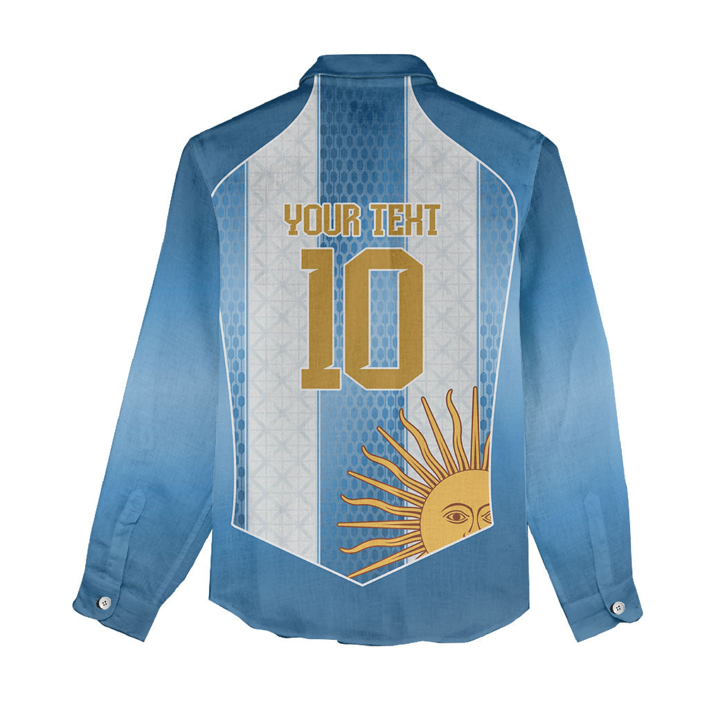 Argentina Campeones del Mundo 2026 Custom Women Casual Shirt Albiceleste  Fourth Star Retro Style