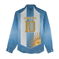 Argentina Campeones del Mundo 2026 Custom Women Casual Shirt Albiceleste  Fourth Star Retro Style