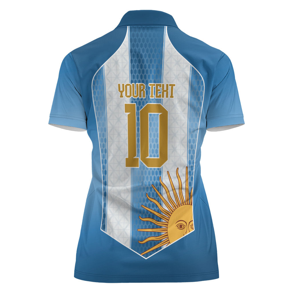 Argentina Campeones del Mundo 2026 Custom Women Polo Shirt Albiceleste  Fourth Star Retro Style