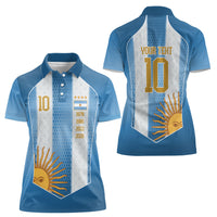 Argentina Campeones del Mundo 2026 Custom Women Polo Shirt Albiceleste  Fourth Star Retro Style