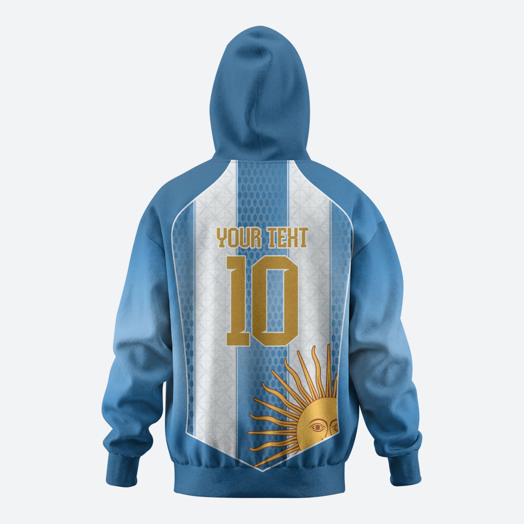 Argentina Campeones del Mundo 2026 Custom Zip Hoodie Albiceleste  Fourth Star Retro Style