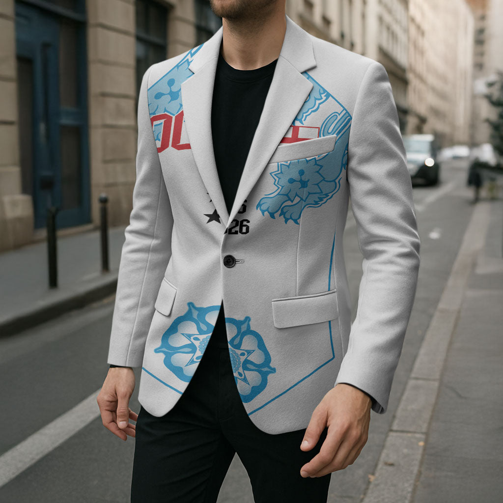 England World Champions 2026 Custom Blazer Three Lions Second Star Retro Style