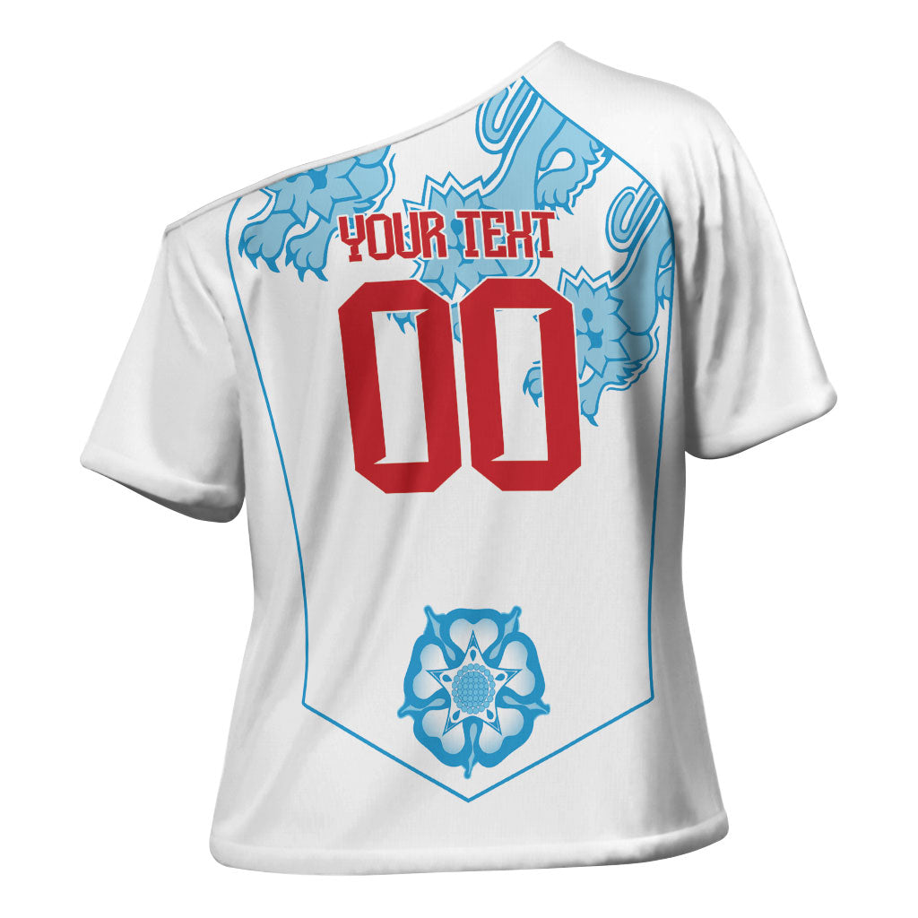England World Champions 2026 Custom Cross Shoulder Shirt Three Lions Second Star Retro Style